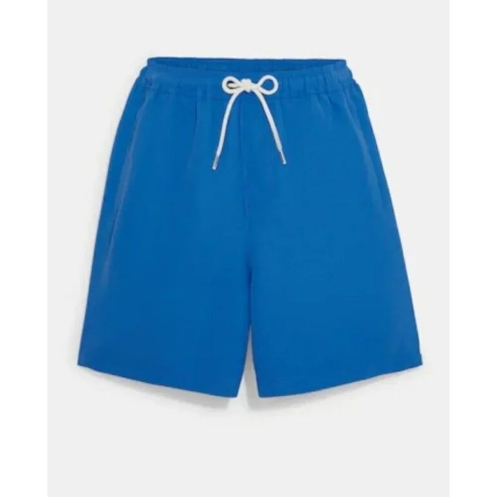 Coach Magic Print Signature Logo Swim Trunks Bright Blue Mens Sizes NWT - Picture 1 of 5